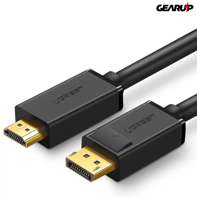 Kép 1/2 - UGREEN DisplayPort / HDMI 1080p kábel, 3m (fekete)
