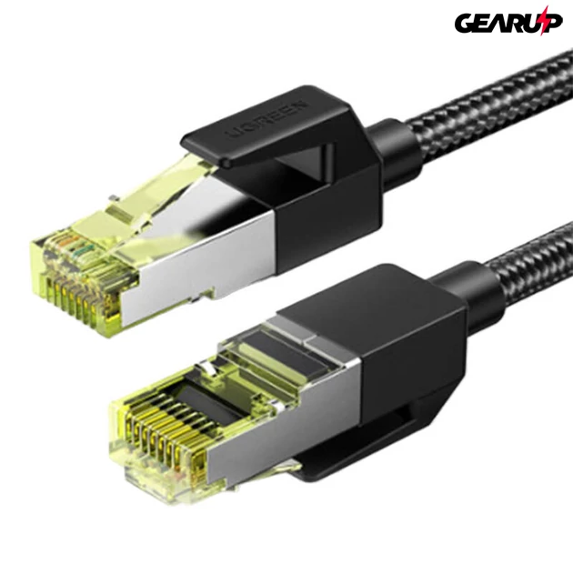 Kép 1/2 - UGREEN RJ45 fonott hálózati kábel, CAT7, 5m (fekete)