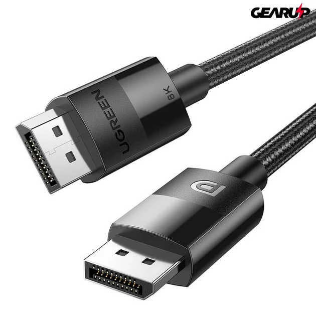 Kép 2/3 - UGREEN extra erős 8K DisplayPort 1.4 kábel, 1m (fekete)