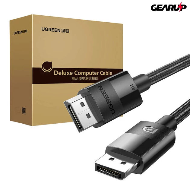 Kép 3/3 - UGREEN extra erős 8K DisplayPort 1.4 kábel, 1m (fekete)