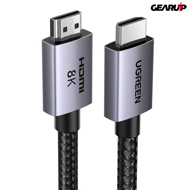 Kép 1/2 - UGREEN extra erős HDMI 8K fonott kábel, 1m (fekete)