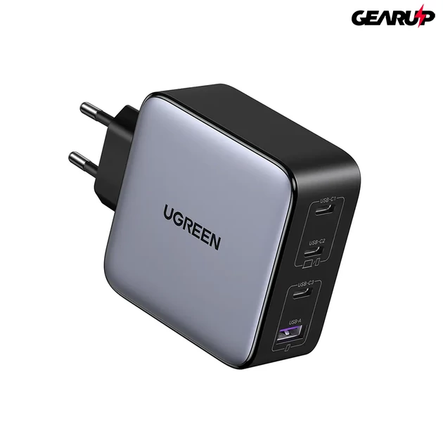 Kép 1/3 - UGREEN GaN II 4 kimeneti portos gyorstöltő, 100W, PD3.0/QC4+