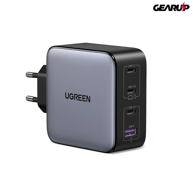 Kép 2/3 - UGREEN GaN II 4 kimeneti portos gyorstöltő, 100W, PD3.0/QC4+