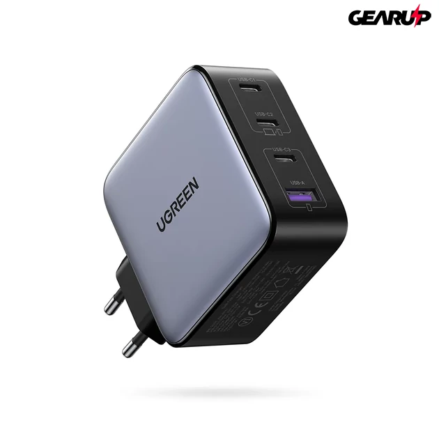 Kép 3/3 - UGREEN GaN II 4 kimeneti portos gyorstöltő, 100W, PD3.0/QC4+