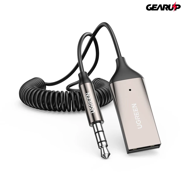 Kép 1/2 - UGREEN UG-CM309 AUX autós Bluetooth adapter, 10 m hatótáv - Fekete