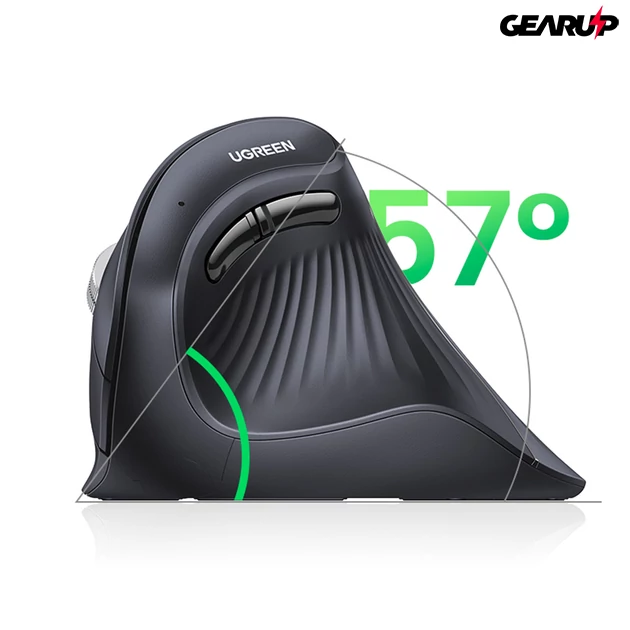 Kép 3/3 - UGREEN UG-MU008 precíziós ergonomikus vezeték nélküli egér, 4000 DPI, csendes kattintás