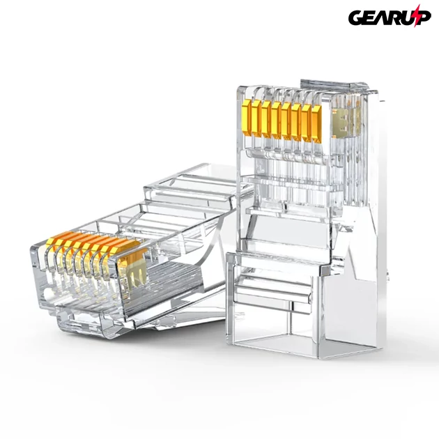 Kép 1/2 - UGREEN RJ45 UTP csatlakozó aranyozott érintkezőkkel, CAT6, 100db-os csomag