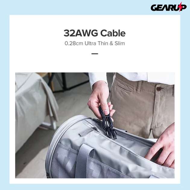 Kép 3/7 - UGREEN RJ45 ultravékony hálózati kábel, Cat 6A, 1,5 m - Fekete
