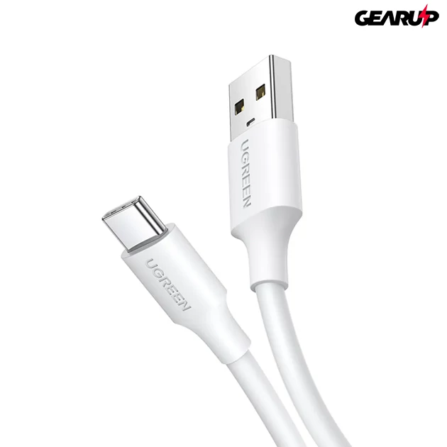 Kép 2/3 - UGREEN USB-A/USB-C töltő- és adatkábel, 3A, 1 m - Fehér