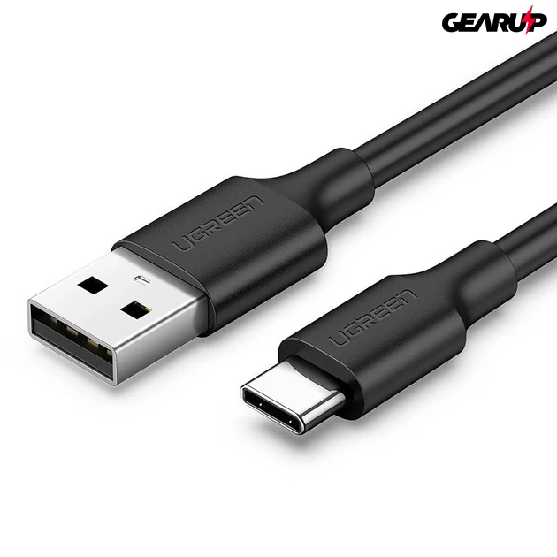 Kép 1/3 - UGREEN US287 USB-A - USB-C töltőkábel, 2m, 3A - Fekete