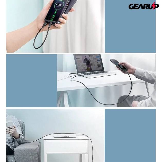 Kép 3/3 - UGREEN US287 USB-A - USB-C töltőkábel, 2m, 3A - Fekete