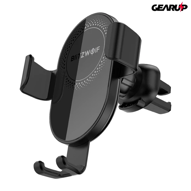 Kép 2/8 - BlitzWolf® BW-CW1: autós telefontartó és vezeték nélküli gyorstöltő - 10W