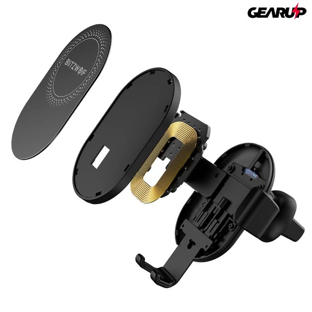 Kép 8/8 - BlitzWolf® BW-CW1: autós telefontartó és vezeték nélküli gyorstöltő - 10W
