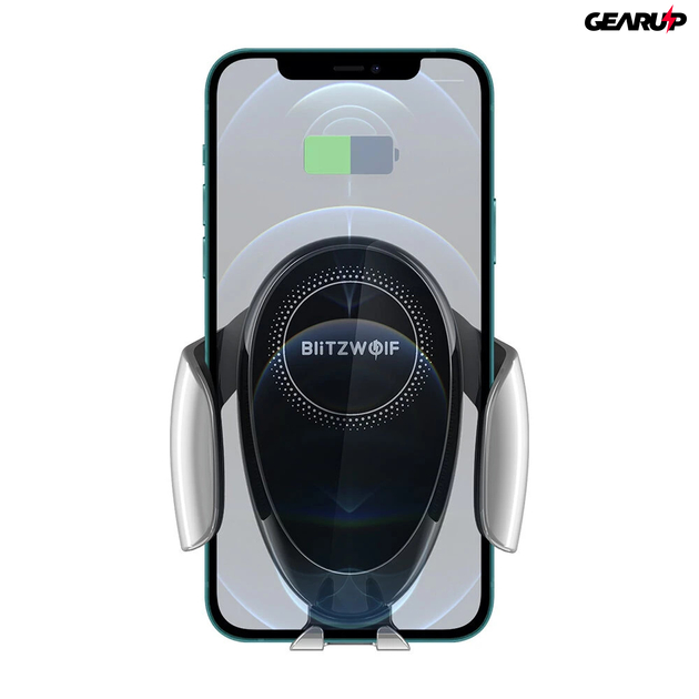 BlitzWolf BW-CW3: vezeték nélküli Qi gyorstöltő és autós telefontartó - 15W
