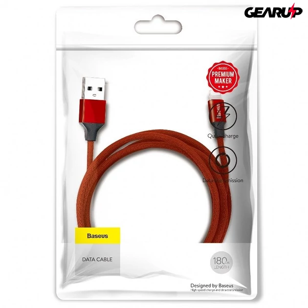 Kép 6/7 - Baseus Yiven USB/Lightning kábel - 1,8m 2A (piros)