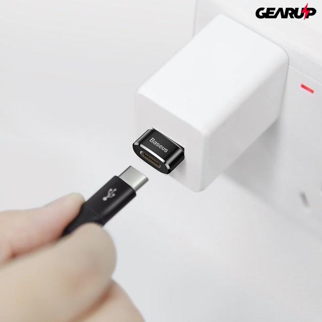 Baseus USB-C/USB-A adapter 3A (fekete)