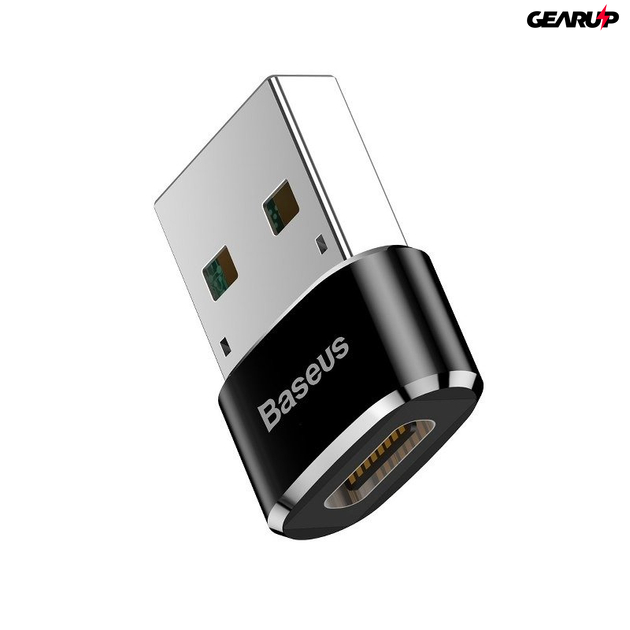 Baseus USB-C/USB-A adapter 3A (fekete)