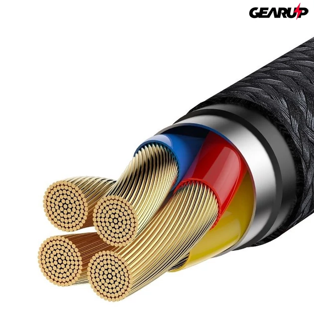Kép 4/10 - Baseus Cafule USB / USB-C kábel, Huawei SuperCharge, QC 3.0, 5A 1m (fekete-szürke)