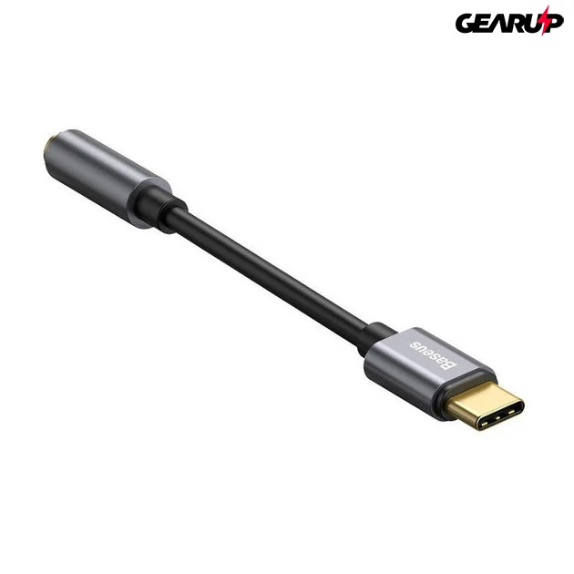 Kép 3/4 - Baseus L54 USB-C audioadapter + 3,5 mm-es mini jack csatlakozó (szürke)