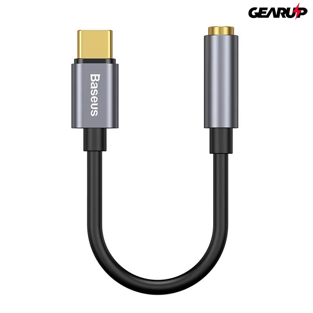 Kép 1/4 - Baseus L54 USB-C audioadapter + 3,5 mm-es mini jack csatlakozó (szürke)