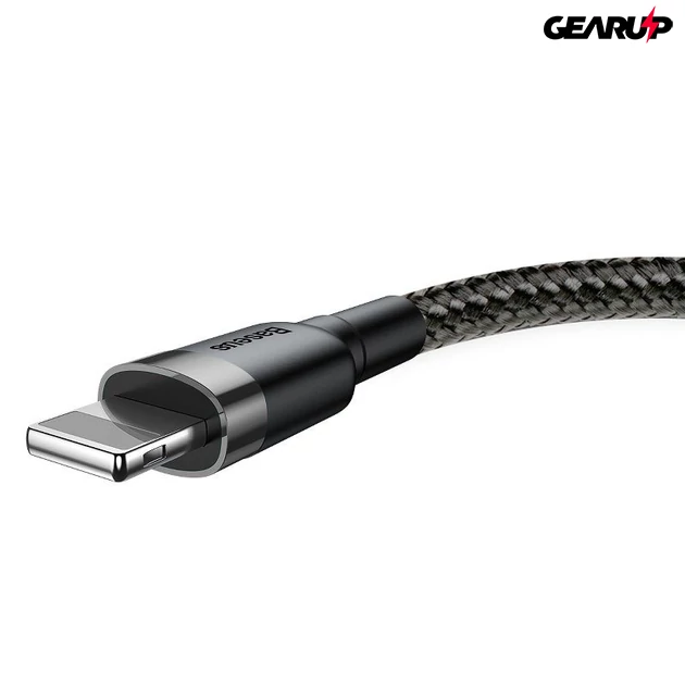 Kép 4/9 - Baseus Cafule USB/Lightning kábel 2A 3m (szürke-fekete)
