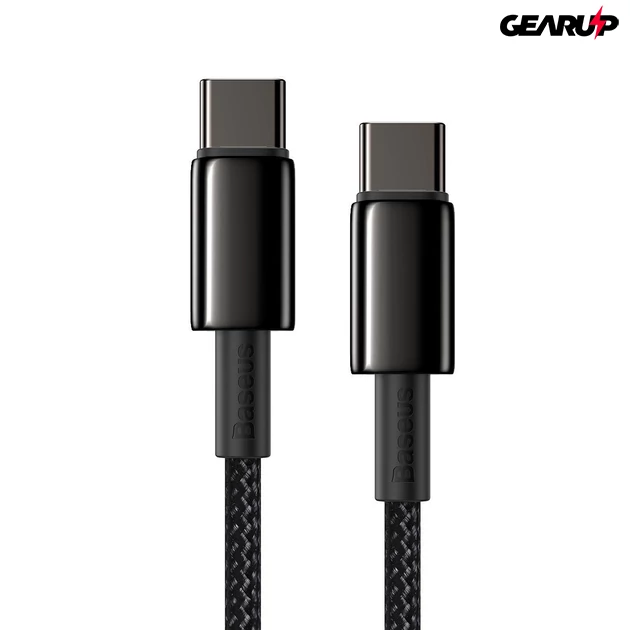 Kép 2/4 - Baseus Tungsten Gold USB-C-USB-C kábel, 100 W, 2 m (fekete)