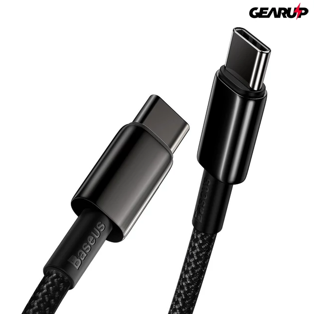 Kép 3/4 - Baseus Tungsten Gold USB-C-USB-C kábel, 100 W, 2 m (fekete)