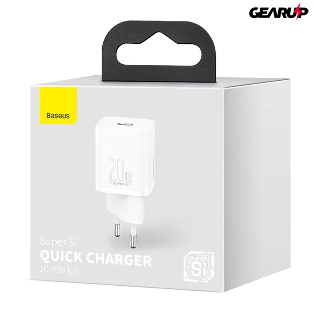 Kép 10/10 - Baseus Super Si gyorstöltő 1C 20W (fehér)