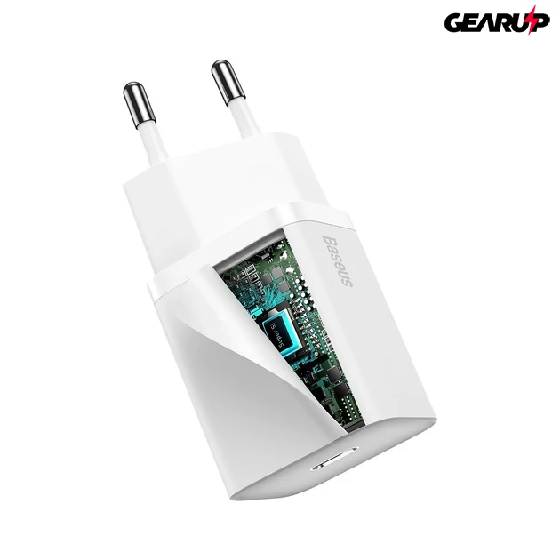 Kép 4/10 - Baseus Super Si gyorstöltő 1C 20W (fehér)