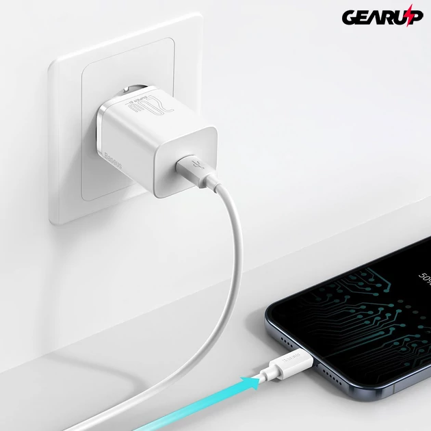 Kép 7/10 - Baseus Super Si gyorstöltő 1C 20W (fehér)