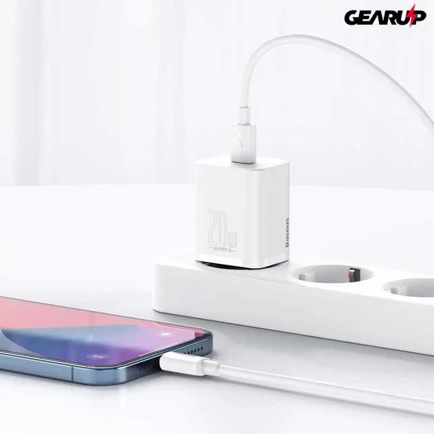 Kép 9/10 - Baseus Super Si gyorstöltő 1C 20W (fehér)