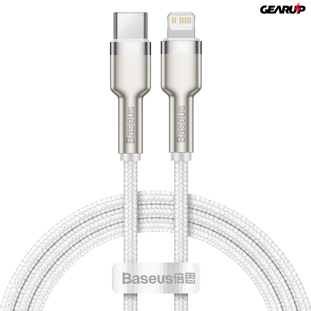 Baseus Cafule USB-C/Lightning kábel, PD, 20 W, 1m (fehér)