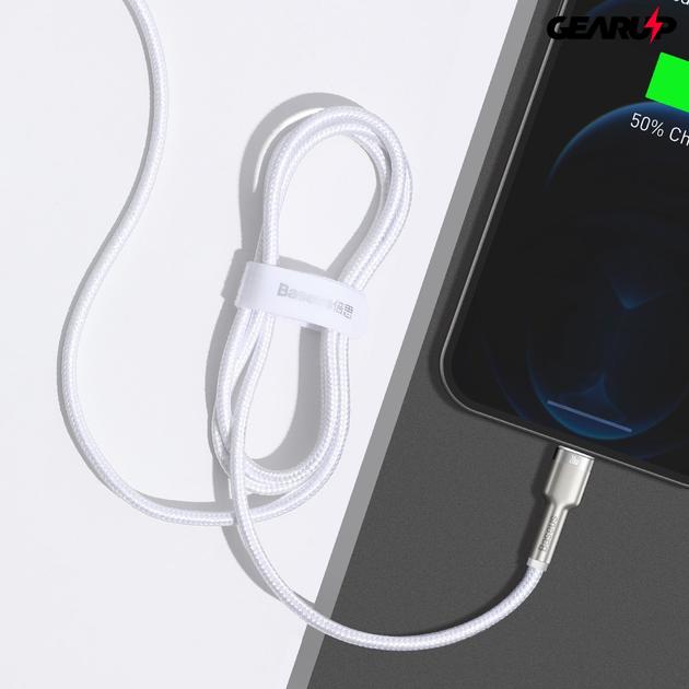 Baseus Cafule USB-C/Lightning kábel, PD, 20 W, 1 m (fehér)