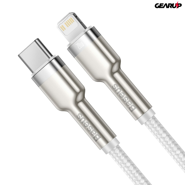 Baseus Cafule USB-C/Lightning kábel, PD, 20 W, 1 m (fehér)