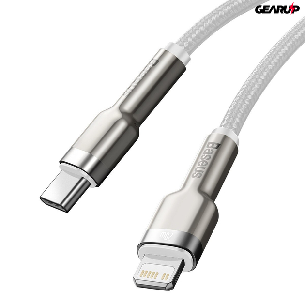 Baseus Cafule USB-C/Lightning kábel, PD, 20 W, 1 m (fehér)