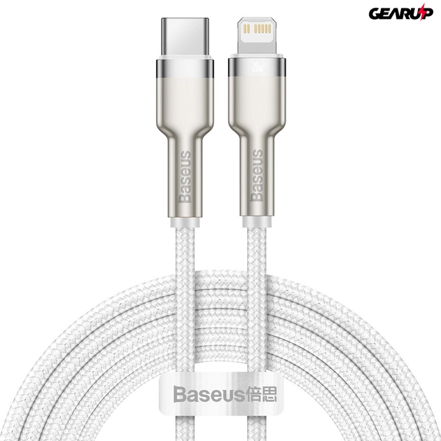 Baseus Cafule USB-C/Lightning kábel, PD, 20 W, 2 m (fehér)