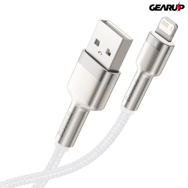 Baseus Cafule USB/Lightning kábel 2,4A, 2m (fehér)