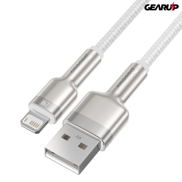 Baseus Cafule USB/Lightning kábel 2,4A, 2m (fehér)