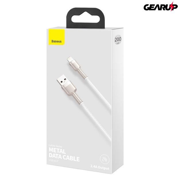 Baseus Cafule USB/Lightning kábel 2,4A, 2m (fehér)