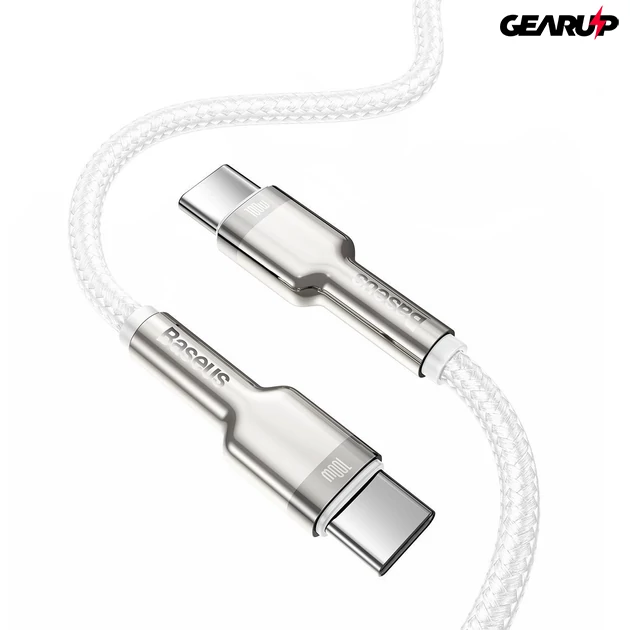 Kép 2/8 - Baseus Cafule USB-C/USB-C kábel 100 W 2 m (fehér)