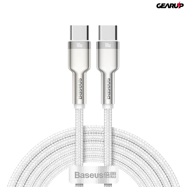 Baseus Cafule USB-C/USB-C kábel, 100 W, 2 m (fehér)