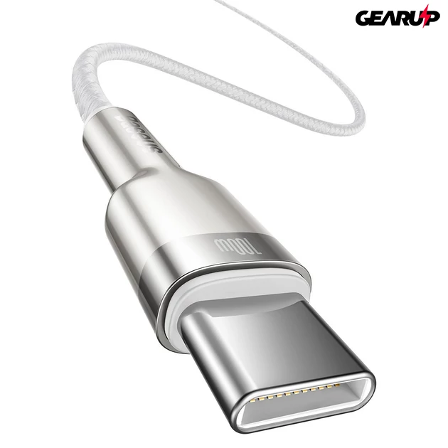 Kép 4/8 - Baseus Cafule USB-C/USB-C kábel 100 W 2 m (fehér)