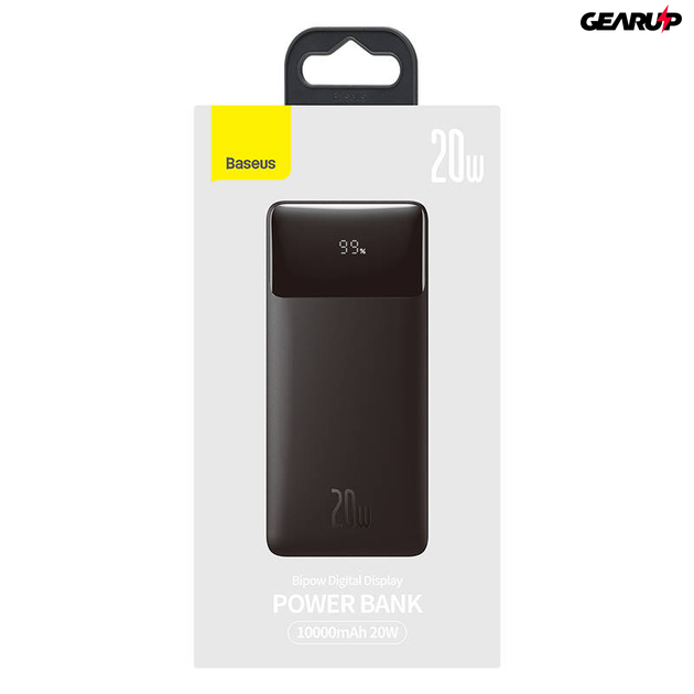 Baseus Bipow powerbank 10000mAh 2xUSB USB-C 20W (fekete)