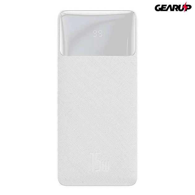 Kép 1/4 - Baseus Bipow Powerbank 30000 mAh, 2xUSB, USB-C, 15W (fehér)