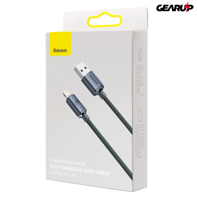 Kép 5/6 - Baseus USB Lightning kábel, 2m (fekete)