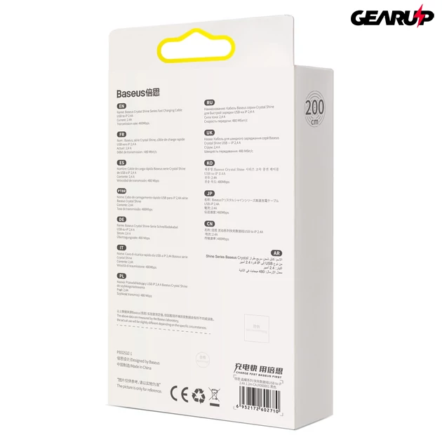 Kép 6/6 - Baseus USB Lightning kábel, 2m (fekete)