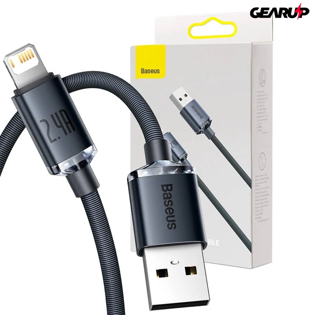 Kép 4/6 - Baseus USB Lightning kábel, 2m (fekete)