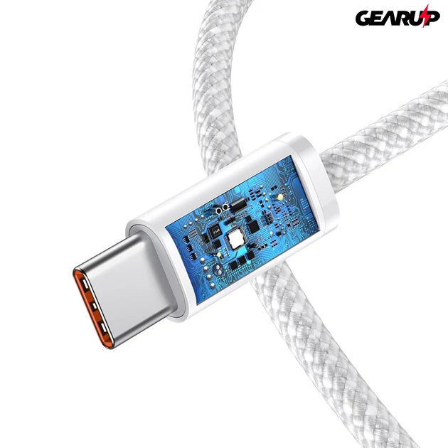 Kép 6/8 - Baseus USB-C-USB-C gyorstöltő- és adatkábel, 100 W, 1 m - Fehér