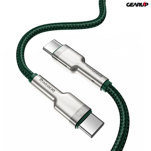 Baseus Cafule USB-C – USB-C kábel - 100 W, 2 m (zöld)