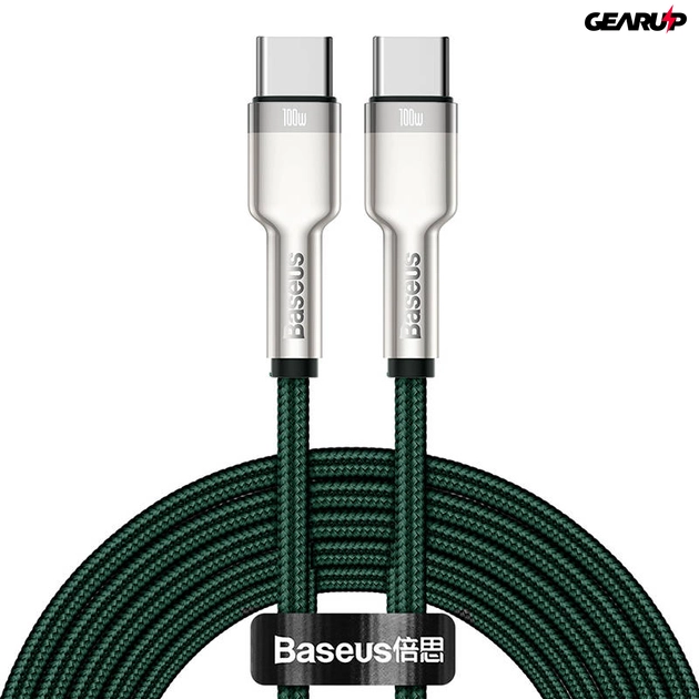 Baseus Cafule USB-C – USB-C kábel - 100 W, 2 m (zöld)